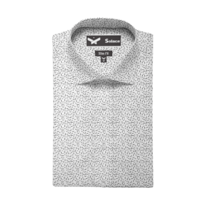 White Formal Printed Shirt